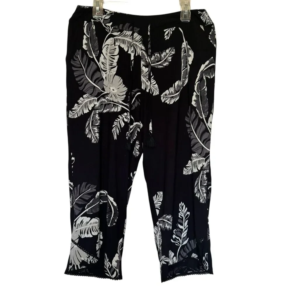 NEW SOMA women's size large L Cool Nights Cropped pajama pj lounge pants